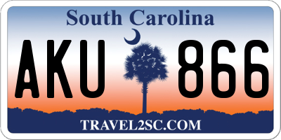 SC license plate AKU866