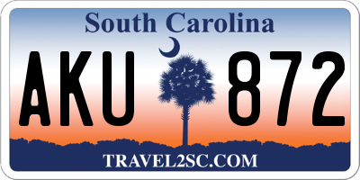 SC license plate AKU872