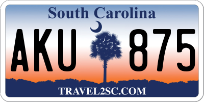 SC license plate AKU875