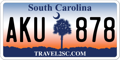 SC license plate AKU878