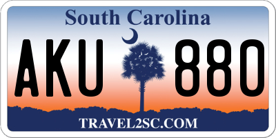 SC license plate AKU880