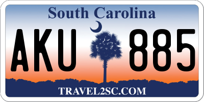 SC license plate AKU885