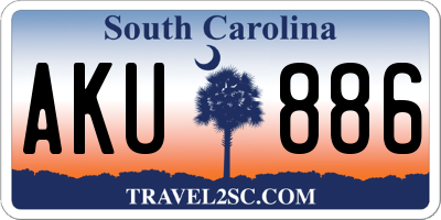 SC license plate AKU886