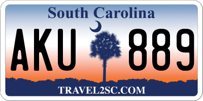 SC license plate AKU889