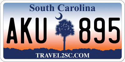 SC license plate AKU895