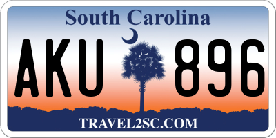 SC license plate AKU896