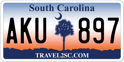SC license plate AKU897