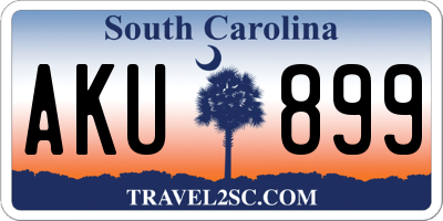 SC license plate AKU899