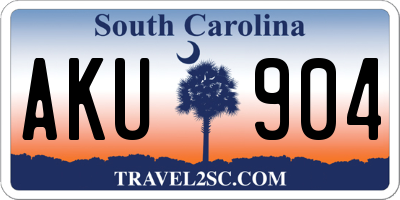 SC license plate AKU904