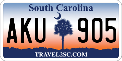 SC license plate AKU905