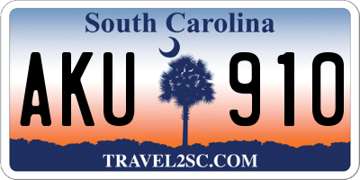 SC license plate AKU910