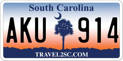 SC license plate AKU914