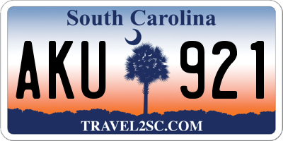 SC license plate AKU921