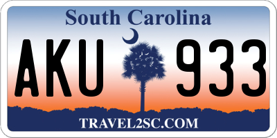 SC license plate AKU933