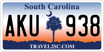 SC license plate AKU938