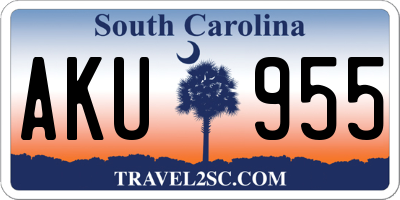 SC license plate AKU955