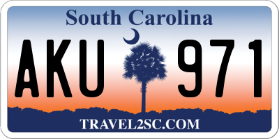 SC license plate AKU971