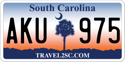 SC license plate AKU975