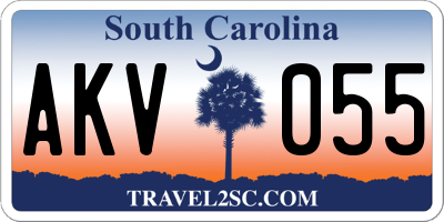 SC license plate AKV055