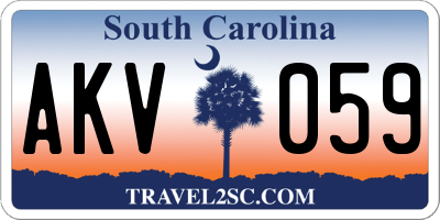 SC license plate AKV059