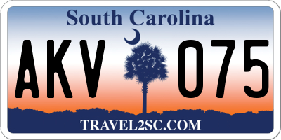 SC license plate AKV075