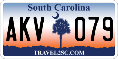 SC license plate AKV079