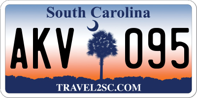 SC license plate AKV095