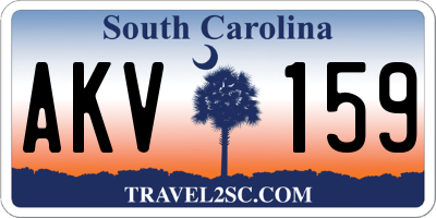 SC license plate AKV159