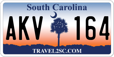 SC license plate AKV164