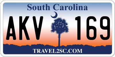 SC license plate AKV169