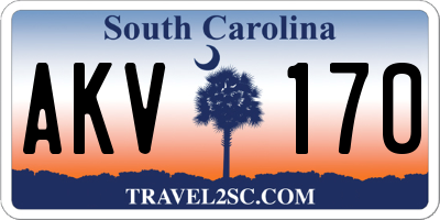 SC license plate AKV170