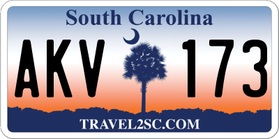 SC license plate AKV173