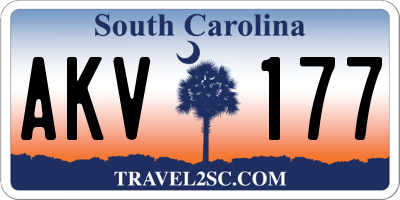 SC license plate AKV177
