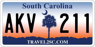 SC license plate AKV211