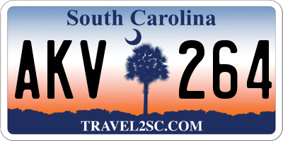 SC license plate AKV264