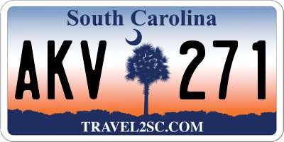 SC license plate AKV271