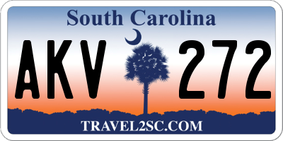 SC license plate AKV272