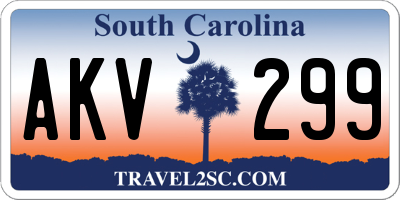 SC license plate AKV299