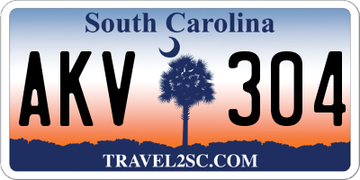 SC license plate AKV304