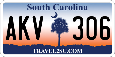 SC license plate AKV306