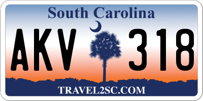 SC license plate AKV318