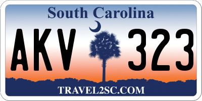 SC license plate AKV323