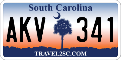 SC license plate AKV341