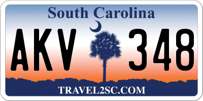 SC license plate AKV348