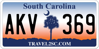 SC license plate AKV369