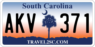 SC license plate AKV371