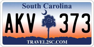 SC license plate AKV373