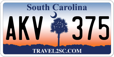 SC license plate AKV375