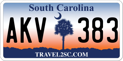 SC license plate AKV383