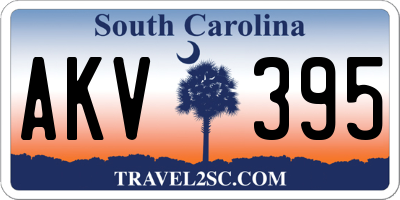SC license plate AKV395